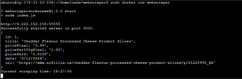 Image of Docker running